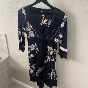 Bebe Kimono Style Silk Dress